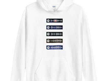 Spotify Scan Codes Classic Hoodie White