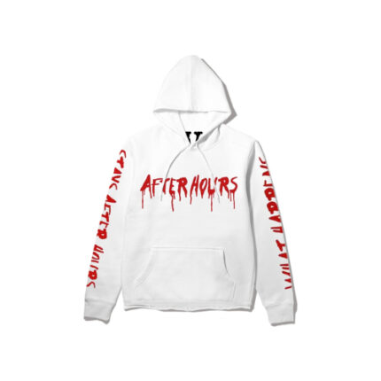 The Weeknd After Hours Blood Drip Hoodie White